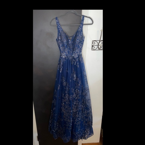 Prom Dress - Colette for Mon Cheri - Glitter Tulle A-line Gown - Picture 2 of 7